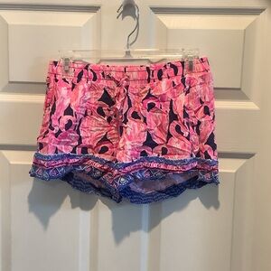 Lilly Pulitzer Pink and Blue Athletic Shorts‎